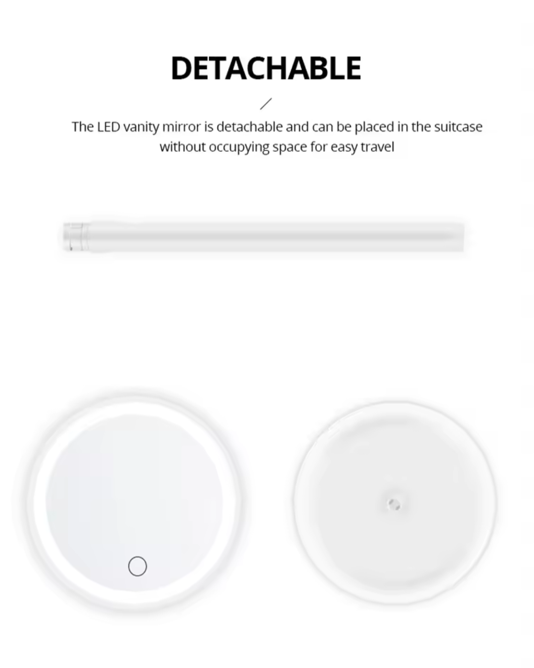 Makeup Mirror With Led Light Foldable With USB Cable Cosmetic Mirror
