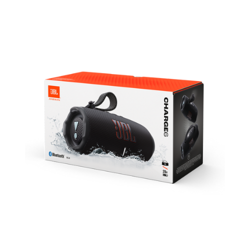 JBL Charge 6 Bluetooth speaker packaging on a white background